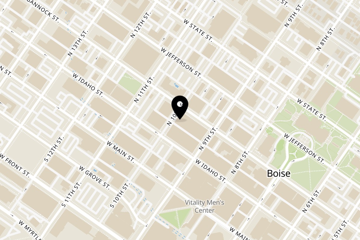 Map showing the location of Lemon Tree Co. on 224 N 10th St in Boise